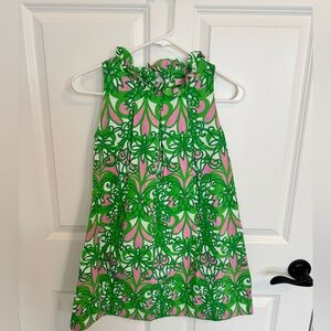 Lilly Pulitzer Girls ruffle neck dress